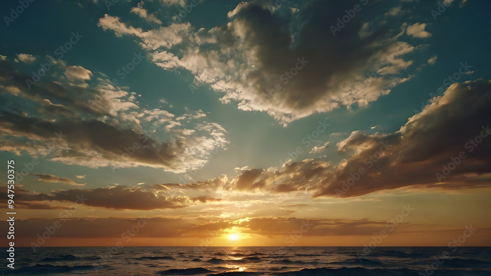 Obraz premium Golden Hour at a Remote Tropical Beach