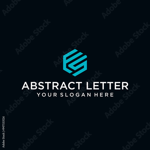 FS letter logo in the form of hexagons and cube logos with letter designs for corporate identity