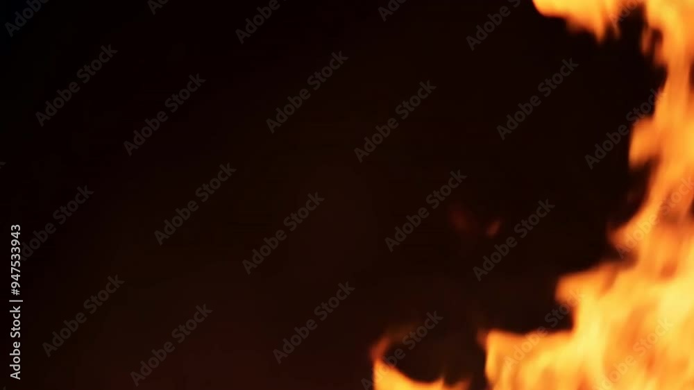 A close up of a fire with orange flames A close up of a fire with orange flames