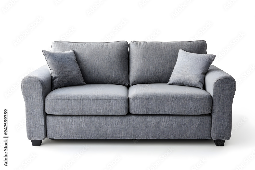Modern grey sofa isolated on white background Modern grey sofa isolated on white background