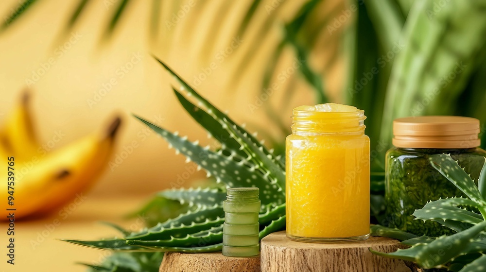 Showcase of Organic Beauty: Aloe Vera Infused Natural Cosmetics on Elegant Podiums Showcase of Organic Beauty: Aloe Vera Infused Natural Cosmetics on Elegant Podiums