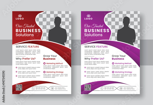 Business brochure flyer design a4 template. Vector illustration