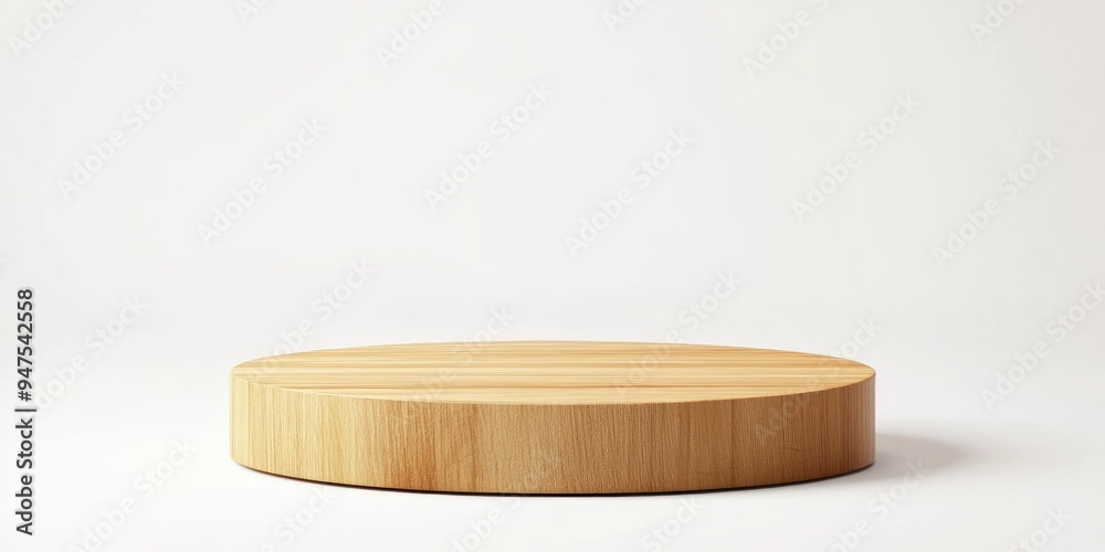 Wooden round podium set against a white background Natural stage for showcasing products and cosmetics Mock up display for beauty items Empty presentation scene 3D illustration of a pedestal or pl Wooden round podium set against a white background Natural stage for showcasing products and cosmetics Mock up display for beauty items Empty presentation scene 3D illustration of a pedestal or pl