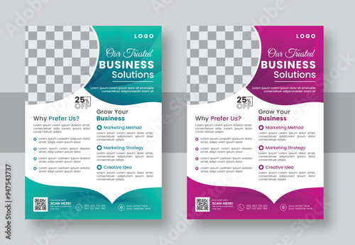 Creative Corporate & Business Flyer Brochure Template Design, abstract business flyer, vector template design.