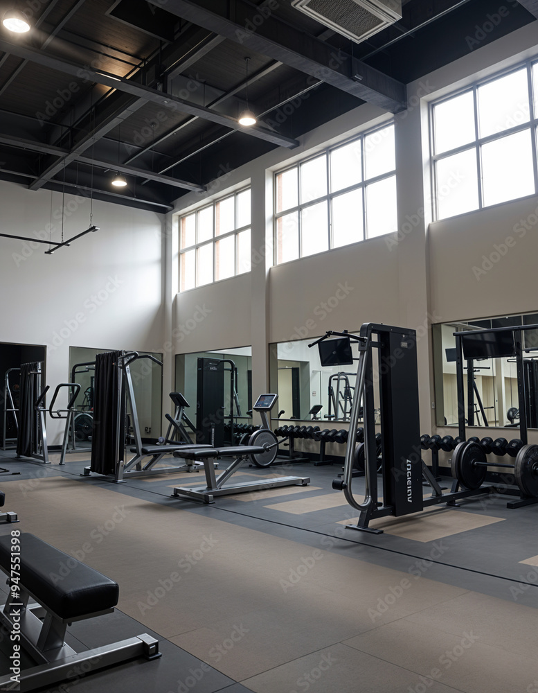 Fototapeta premium Gimnasio con máquinas de ejercicios