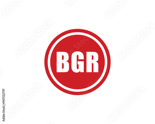 BGR logo design vector template BGR photo