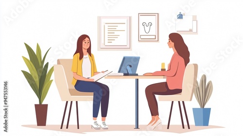 Professional Psychologist counselling Teenager in Office