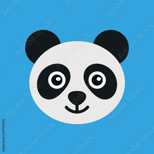 A minimalist, popular icon of a panda bear for conservation groups