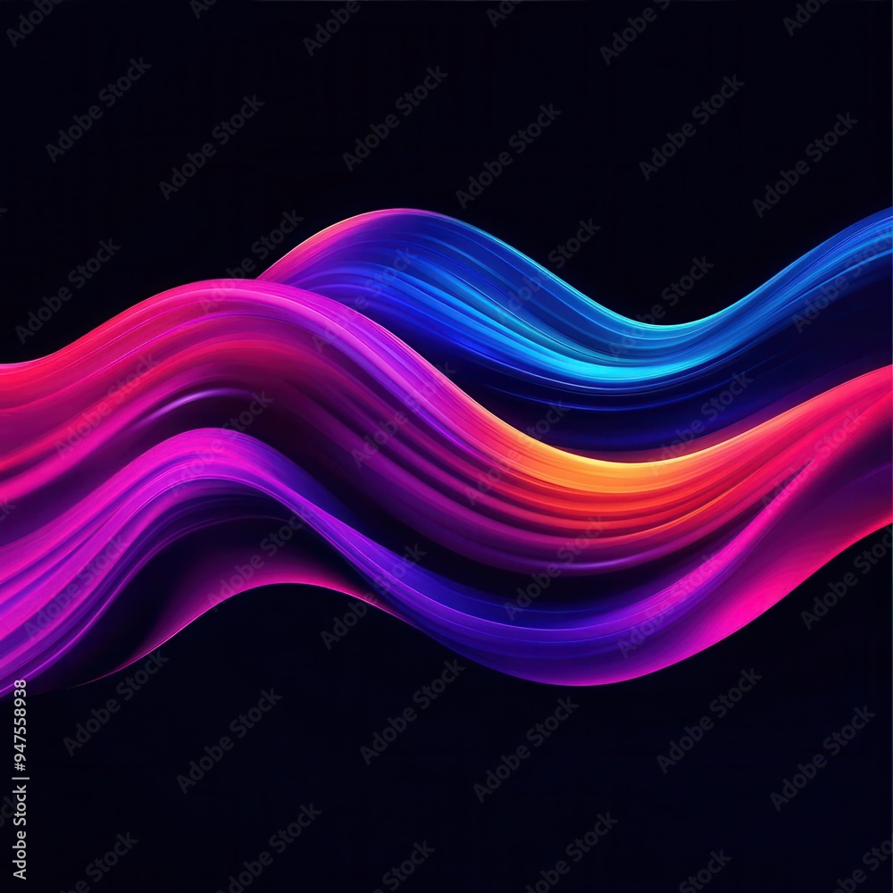 Abstract air flow in vector style, clean set of dynamic lines Abstract air flow in vector style, clean set of dynamic lines