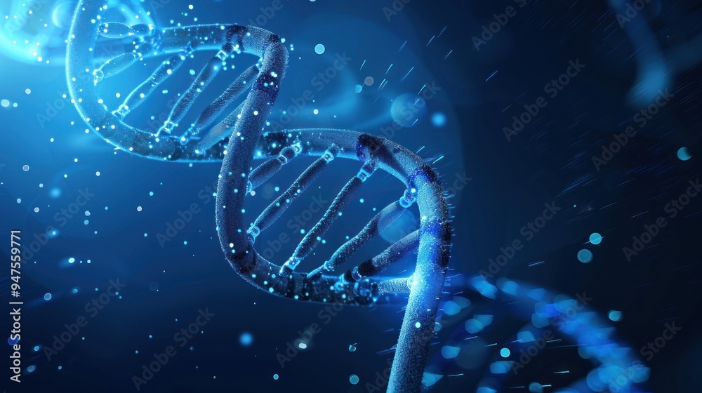 DNA double helix - a 3D digital rendering DNA double helix - a 3D digital rendering