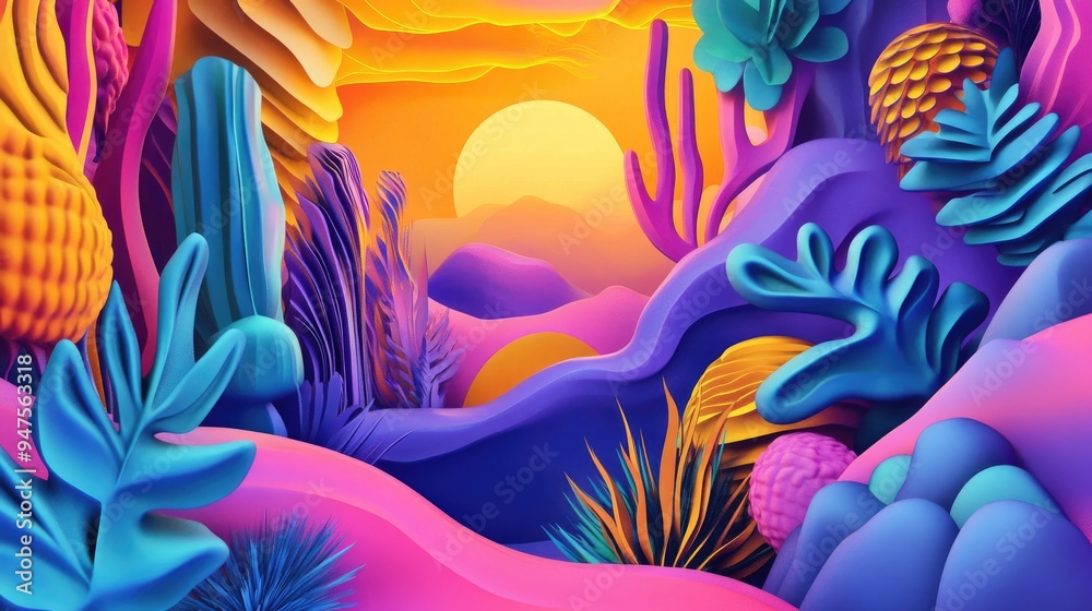 Vibrant and colorful backdrop