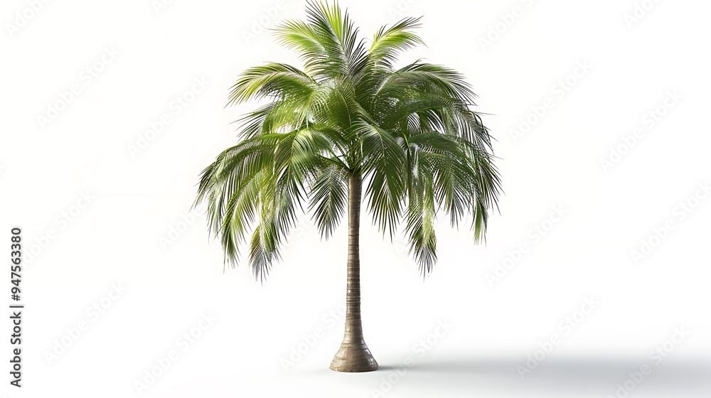 Obraz premium Palm Tree Isolated on White Background