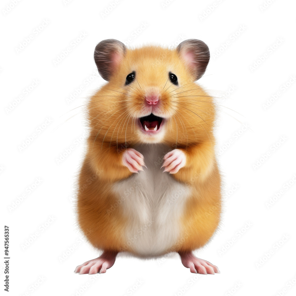Cute Hamster Isolated on a Transparent Background Cute Hamster Isolated on a Transparent Background