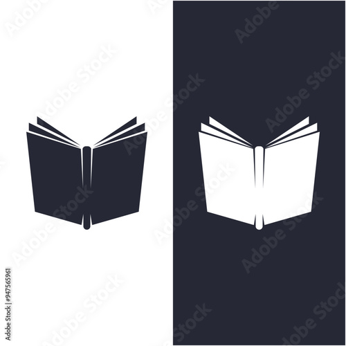 classic book story logo inspiration.  It can be suitable for everything related to education, library, or books.