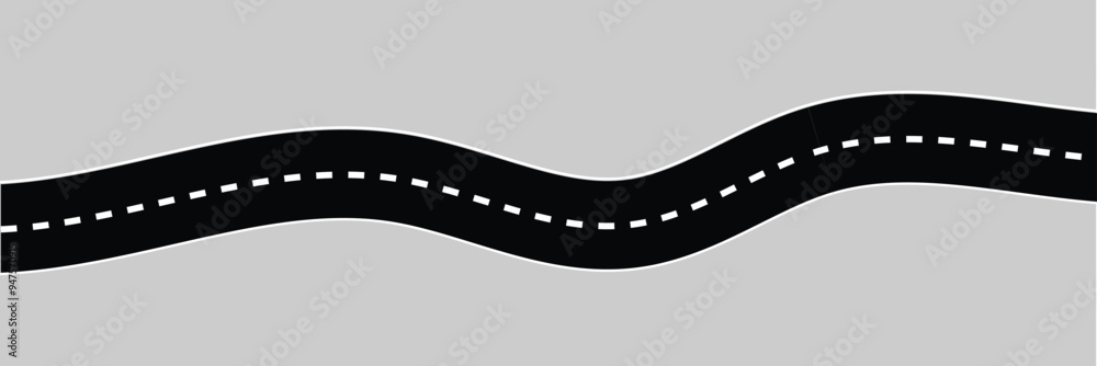 Fototapeta premium Roads illustration. Path, asphalt, travel, highway, distance, track, car, trail, life, dust, movement, peolos. Vector icons for business and advertising.