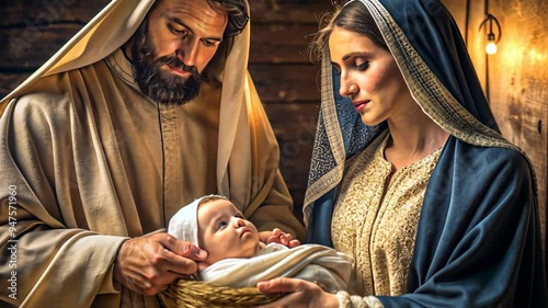 Holy Family Nativity Scene.