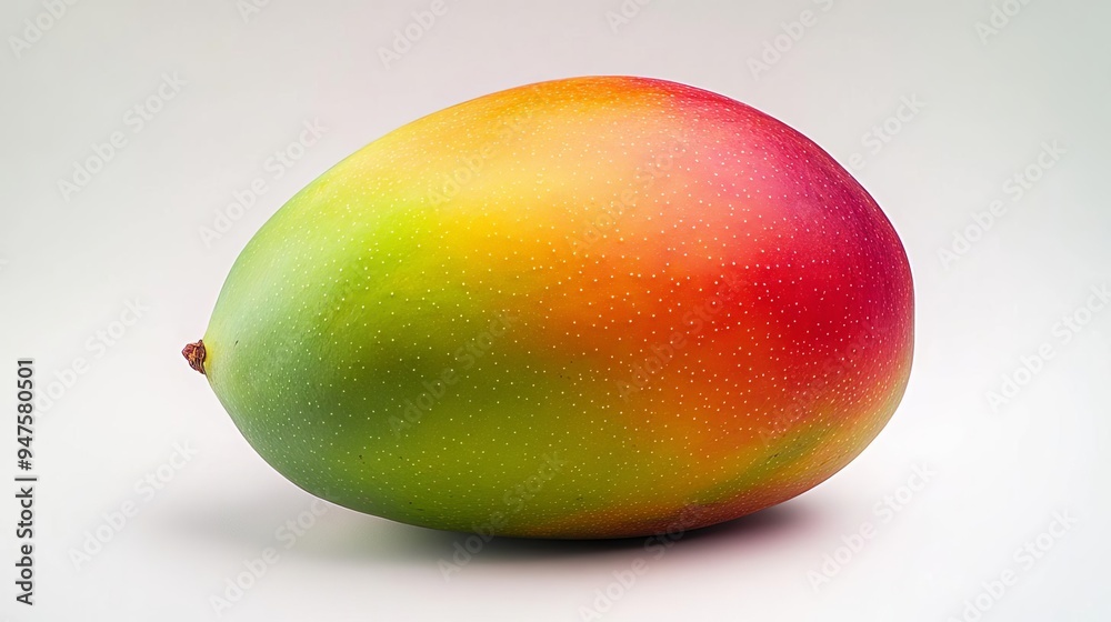 A Single mango with a smooth peel, gradient in warm orange and lime green, ample space for text, high definition, striking color blend, tropical and fresh look A Single mango with a smooth peel, gradient in warm orange and lime green, ample space for text, high definition, striking color blend, tropical and fresh look