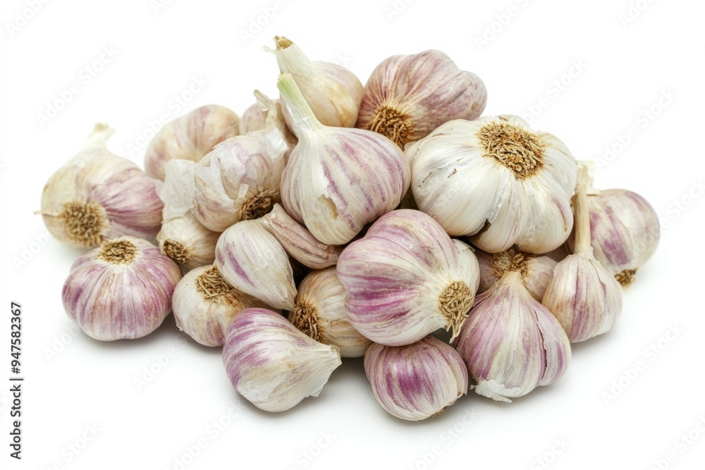 Garlic on white background , Generative AI Garlic on white background , Generative AI