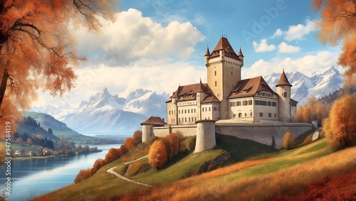 castle in the mountains