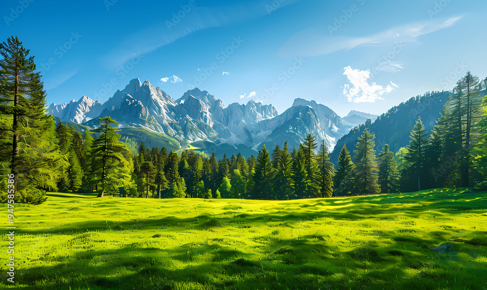 Obraz premium landscape with mountains and sky