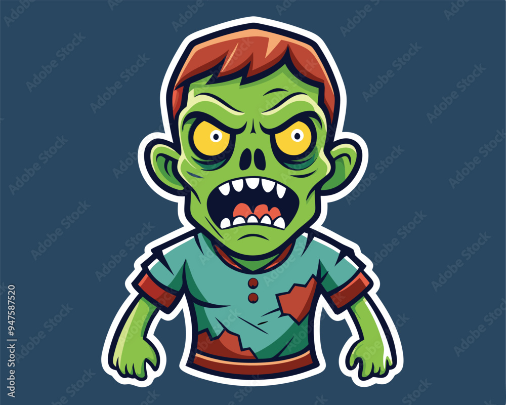 halloween zombie sticker and t shirt design vector illustration halloween zombie sticker and t shirt design vector illustration
