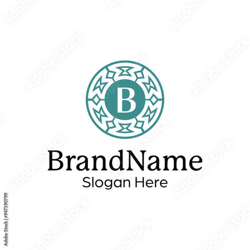 Modern elegant ornamental logo design template