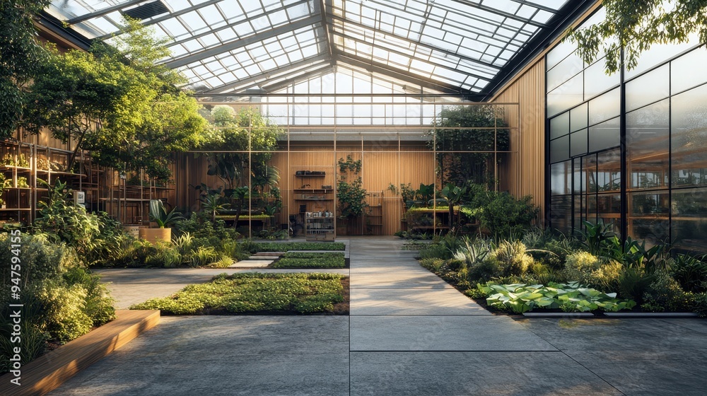 A serene indoor garden space featuring lush greenery, natural light, and elegant design, perfect for relaxation and inspiration. A serene indoor garden space featuring lush greenery, natural light, and elegant design, perfect for relaxation and inspiration.