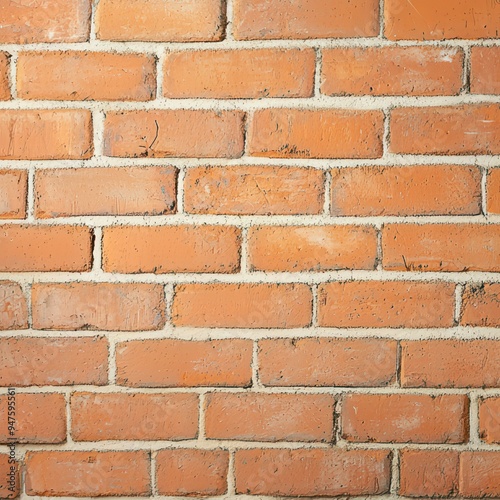 A close-up view of a rustic brick wall, showcasing the texture and color of the individual bricks in a timeless design.