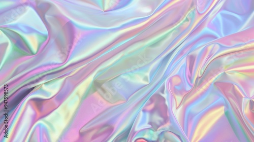 Holographic Iridescent Fabric Background