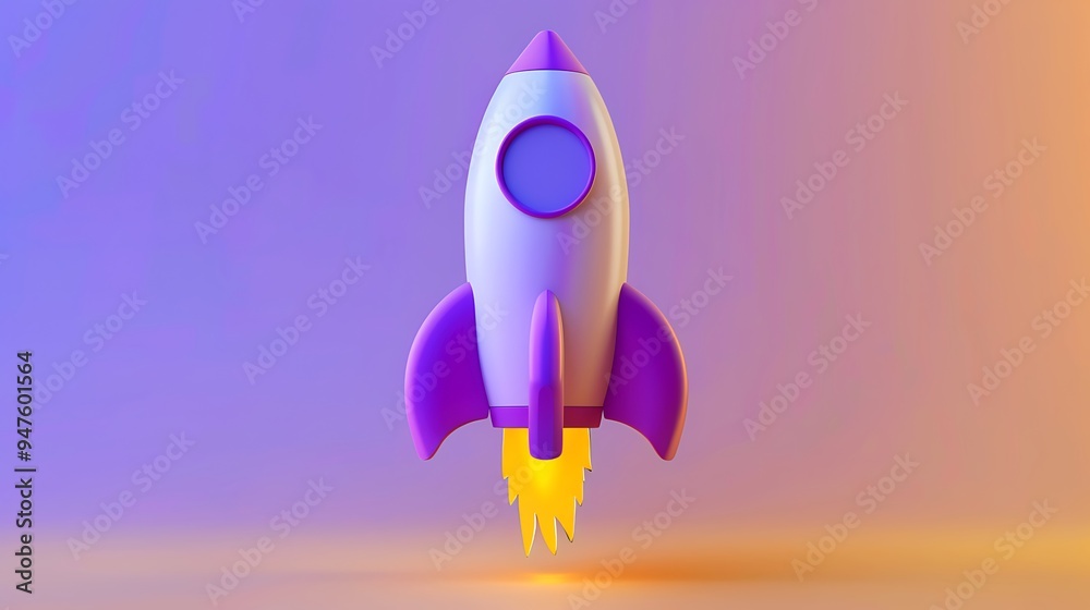 Purple Rocket Launch