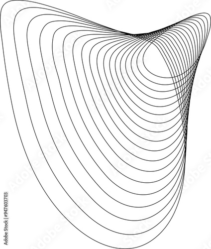 Fototapeta Naklejka Na Ścianę i Meble -  Dynamic line with blend effect liquid. Technology elements design