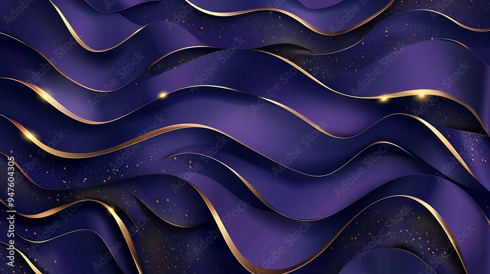 Abstract Purple and Gold Wavy Texture Abstract Purple and Gold Wavy Texture