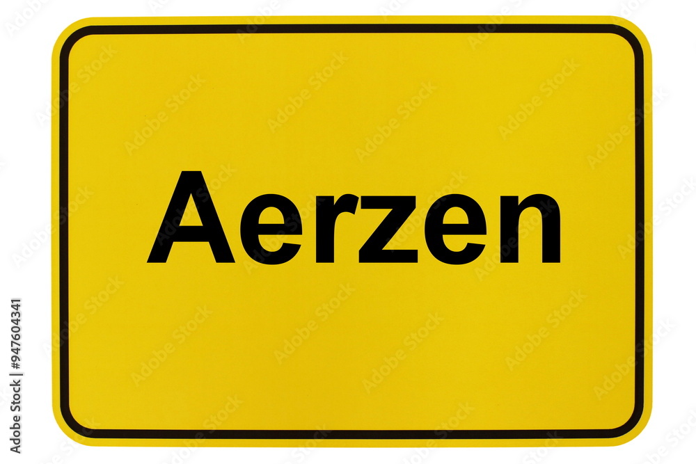 Illustration eines Ortsausgangsschildes der Gemeinde Aerzen in Niedersachsen Illustration eines Ortsausgangsschildes der Gemeinde Aerzen in Niedersachsen