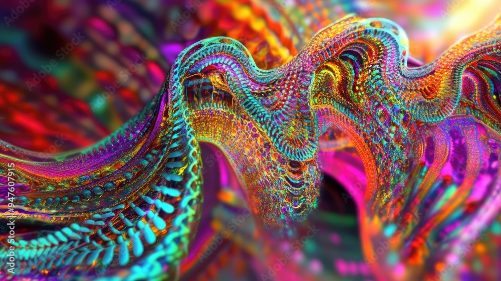 Energetic abstract patterns in vivid display Energetic abstract patterns in vivid display