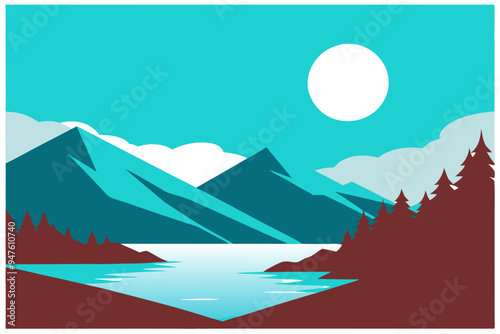 Serene Minimalist Landscapes: Perfect for Tranquil Settings
