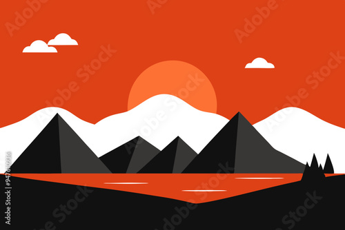 Serene Minimalist Landscapes: Perfect for Tranquil Settings