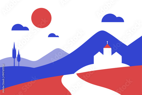Serene Minimalist Landscapes: Perfect for Tranquil Settings