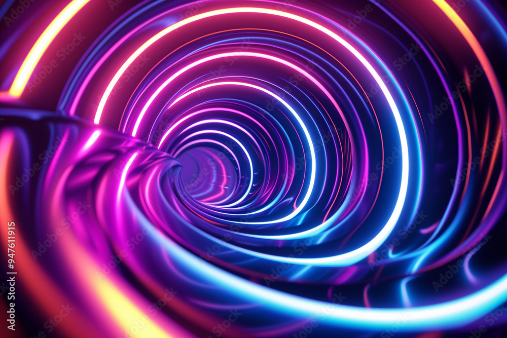 Glowing neon circles in a hypnotic spiral, evoking a sense of cosmic wonder.
Glowing neon circles in a hypnotic spiral, evoking a sense of cosmic wonder.