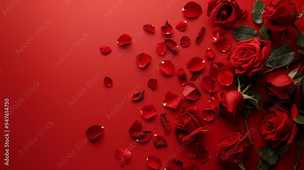 Red Rose Petals Background Red Rose Petals Background