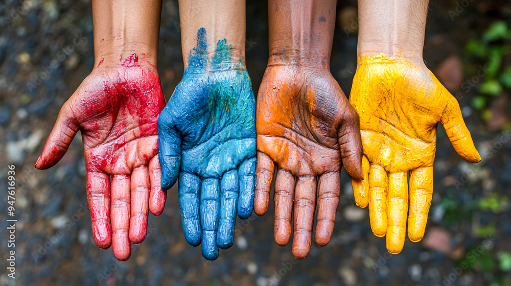 Hands of Different Races Painted in Unity - Symbolizing the Call for ...
