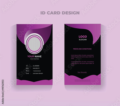 modern id card design and template