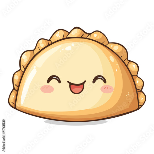 Kawaii Empanada Character - Cute Food Illustration