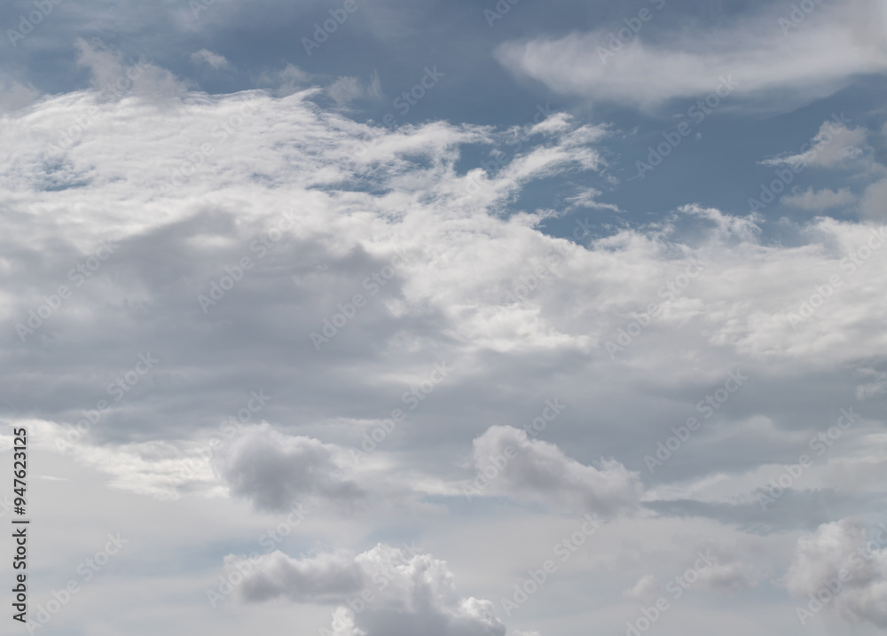 The sky is being covered with amazing cloudy. Dramatic cloud like a heaven with the light shining from the sun, Concept idea of Imaginative clouds nature, Nature abstract composition for background wa