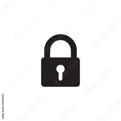 padlock and key hole icon