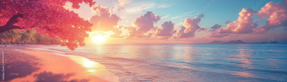 Serene Sunset on a Tranquil Beach, Sky Painted with Vibrant Hues, Tranquility and Beauty Embrace the Coastline, a Peaceful Scene of Nature's Artwork, a Moment of Serene Bliss at the End of a Day Serene Sunset on a Tranquil Beach, Sky Painted with Vibrant Hues, Tranquility and Beauty Embrace the Coastline, a Peaceful Scene of Nature's Artwork, a Moment of Serene Bliss at the End of a Day