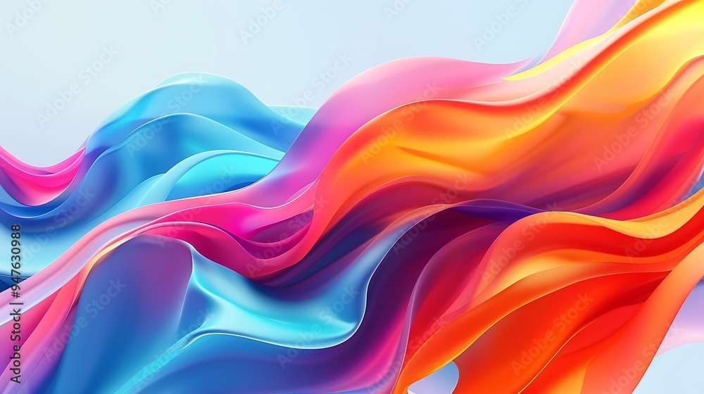 Abstract Colorful Swirling Fabric Abstract Colorful Swirling Fabric