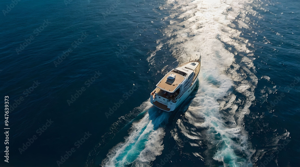 Obraz premium Aerial View of Boat