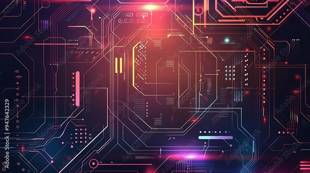 Fototapeta premium Abstract Futuristic Technology Background