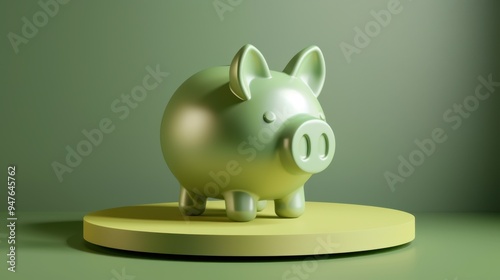 The Green Piggy Bank photo