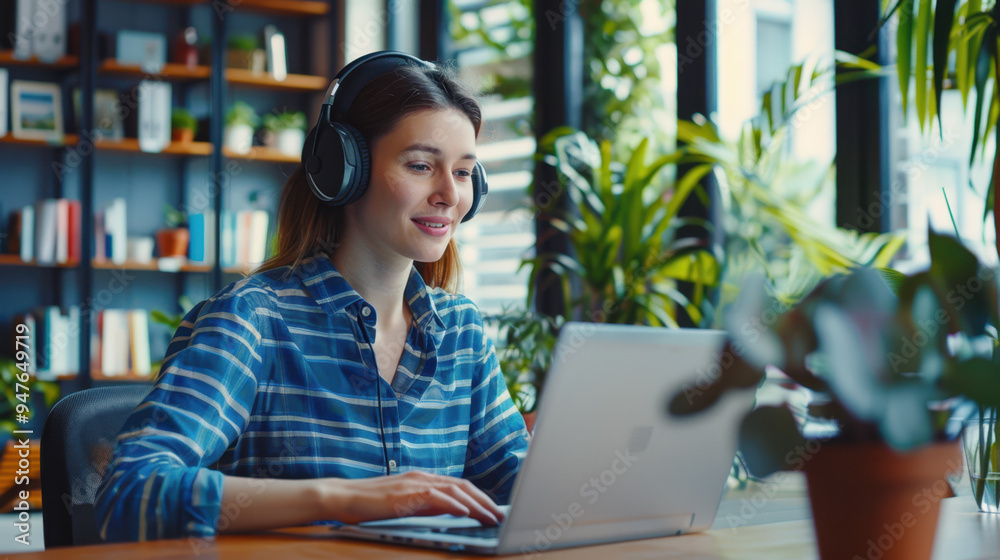 The Woman Using Laptop. The Woman Using Laptop.